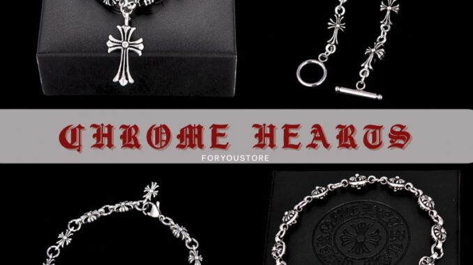 ฟรีกล่อง  กำไล CHROME HEAETS ⚜️โคมฮาร์ท ⚜️ Chrome Hearts ♥️ มีหลายแบบ