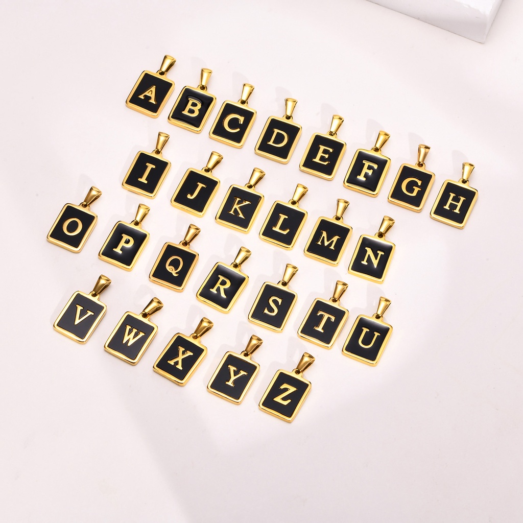 Vnox สร้อยคอโชคเกอร์ สเตนเลส จี้ตัวอักษร 26 ตัว สีทอง เครื่องประดับ สําหรับผู้หญิง
