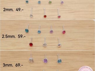 จิวจมูกเงินแท้ พลอยสวารอฟสกี้