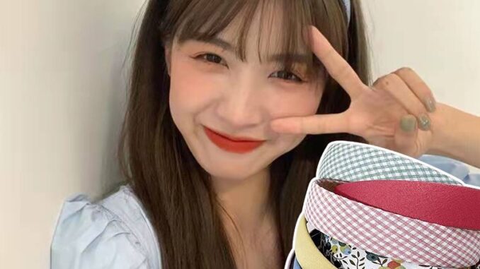 ที่คาดผม ที่คาดผมเกาหลี ลายดอกไม้  วัสดุผ้าซาติน ที่คาดผมน่ารักๆ