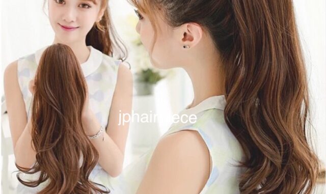 Bella หางม้าหนีบดัดลอนช่วงปลายสวย ยาว 45 cm