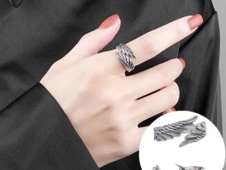 แหวนนิ้วมือ รูปปีกนางฟ้า สไตล์โกธิค วินเทจ เครื่องประดับ สําหรับผู้ชาย และผู้หญิง ให้เป็นของขวัญได้