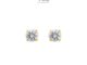NooYoo ต่างหูสำหรับผิวแพ้ง่าย Cubic Zirconia Round Cut ขนาด 2-8 มม.