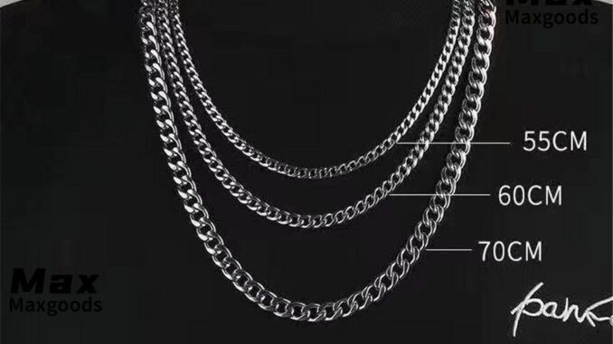 MAX 5/7/9/MM Men Stainless Steel Necklace Cool Metal Collar Cuban Chain Gold Silver Fashion Punk Gothic Choker Heavy Link