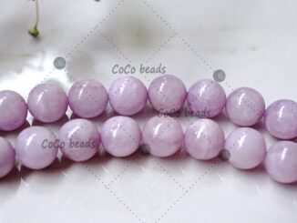 Kunzite ลูกปัดหินธรรมชาติ ทรงกลม หลวม 6 8 10 มม. อุปกรณ์เสริม DIY