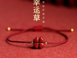 Ready Stock สร้อยข้อมือใบโคลเวอร์สีม่วงทองคําแท่งธรรมชาติ