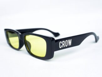Crowcinz Rectangle Sun Glasses / Black-Yellow แว่นตากันแดด