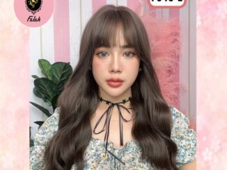 Falah วิกผม ผมยาวดัดลอน หน้าม้าซีทรู ไหมพรีเมียม นำเข้าจากเกาหลี ไม่เงาไม่คัน ใส่แล้วไม่โป๊ะ ผมปลอม ฟรีตาข่ายคลุมผม