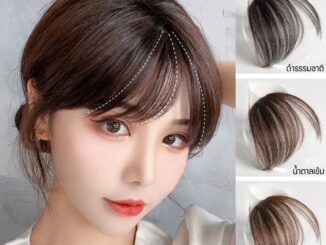 แฮร์พีชหน้าม้า หน้าม้าซีทรู ไม่มีจอน แบบกิ๊บBB ผมนิ่ม  ติดง่าย 3เฉดสี
