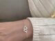 สร้อยข้อมือหัวใจ 2 ดวงคล้องกัน กำไลข้อมือ  เครื่องประดับสำหรับผู้หญิง สไตล์เกาหล B41