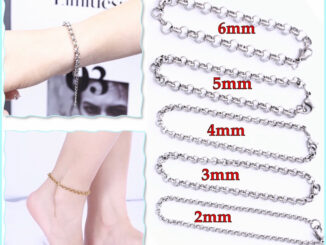 LB15 สร้อยข้อมือและสร้อยข้อเท้าสแตนเลสแท้ 100%