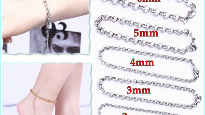 LB15 สร้อยข้อมือและสร้อยข้อเท้าสแตนเลสแท้ 100% LB15 สร้อยข้อมือและสร้อยข้อเท้าสแตนเลสแท้ 100%