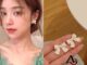 ต่างหูน่ารัก สไตล์เกาหลี สีฟ้า สําหรับผู้หญิง 925 A HELLO GIRL