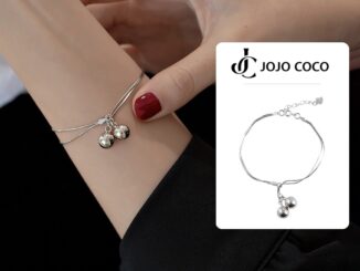 กําไลข้อมือเงิน S925 ประดับกระดิ่งสองชั้น COCOJEWELRY สําหรับผู้หญิง