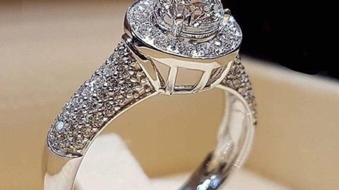 แหวนเงินแท้ เกรด 925 ประดับเพทาย สวยงาม เครื่องประดับ สําหรับงานหมั้น งานแต่งงาน ปาร์ตี้
