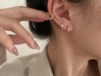 ต่างหูห่วง ประดับเพทาย 14k ขนาดเล็ก เครื่องประดับ สําหรับผู้หญิง