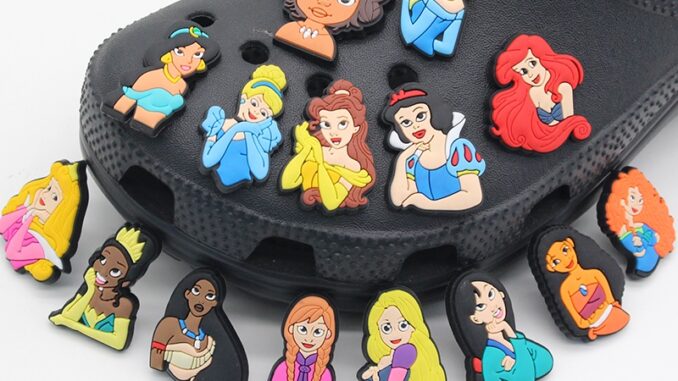 ใหม่ Jibbitz จี้การ์ตูนเจ้าหญิงน่ารัก PVC สําหรับตกแต่งรองเท้า crocs 1 ชิ้น