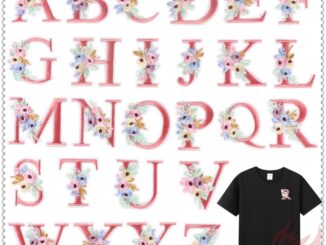 ☸ แผ่นแพทช์รีดติดเสื้อ ลายดอกไม้ ตัวอักษร ☸ แผ่นแพทช์ รีดติดเสื้อผ้า ปักลาย DIY 1 ชิ้น