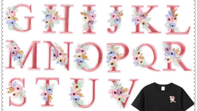 ☸ แผ่นแพทช์รีดติดเสื้อ ลายดอกไม้ ตัวอักษร ☸ แผ่นแพทช์ รีดติดเสื้อผ้า ปักลาย DIY 1 ชิ้น ☸ แผ่นแพทช์รีดติดเสื้อ ลายดอกไม้ ตัวอักษร ☸ แผ่นแพทช์ รีดติดเสื้อผ้า ปักลาย DIY 1 ชิ้น