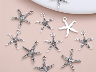 จี้สร้อยคอ รูปปลาดาวน่ารัก สําหรับทําเครื่องประดับ DIY 20 ชิ้น ต่อชุด