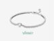 Pandora silver bracelet ข้อมือเพชรหัวใจ