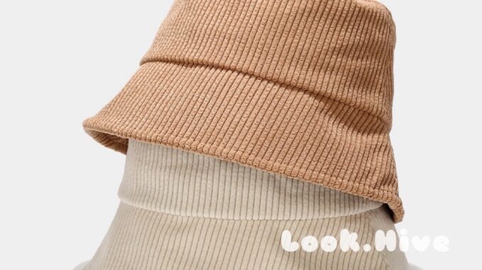 เกรดพรีเมี่ยม หมวก Bucket hat มินิมอล ผ้าลูกฟูกสไตล์เกาหลี H014