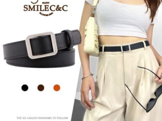 SmileFairyCC【COD & พร้อมส่ง】ulzzang เข็มขัด ทรงสี่เหลี่ยมผืนผ้า ไม่มีรู 2.3 ซม. สําหรับผู้หญิง นักเรียน