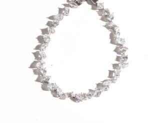 SWAN - Multi Shape Stone Bracelet กำไลข้อมือเงินแท้ ฝังเพชรคิวบิกเซอร์โคเนีย cubic zirconia