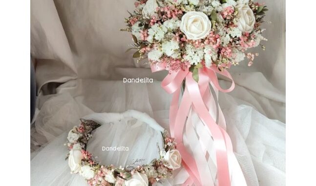 wedding set : ช่อดอกไม้เจ้าสาว มงกุฏดอกไม้ เวลเจ้าสาว ขอแต่งงาน ถ่ายพรีเวดดิ้ง งานแต่ง ***สอบถามคิวงานก่อนกดสั่งซื้อ