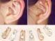 1 ชิ้น(1pcs) คลิปหู Ear Clip Cuff Pearl Star No Piercing Earring Women DDE51