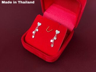 ต่างหูเงินแท้ 92.5% หัวใจ ระย้า