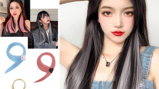 Shiny B&S New แฮร์พีช ผมปลอม ไฮไลท์ สีชมพู ผมตรง 55 ซม. Shiny B&S New แฮร์พีช ผมปลอม ไฮไลท์ สีชมพู ผมตรง 55 ซม.