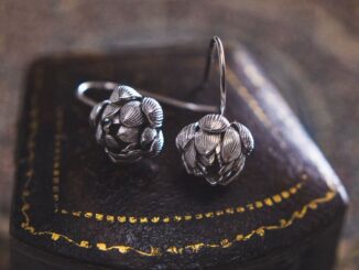 Miyan {Bowl Lotus} ต่างหูเงิน S925 รูปดอกบัว สามมิติ สไตล์จีน