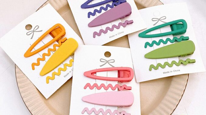 กิ๊บติดผม น่ารักสีลูกกวาด เซตสีด้าน ชุดสูทสี่ชิ้น สีลูกกวาด hair clip