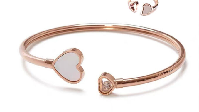 เซ็ตกำไลข้อมือและแหวน WHITE HEART BANGLE ROSEGOLD [04-0004][03-0017]
