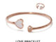 เซ็ตกำไลข้อมือและแหวน WHITE HEART BANGLE ROSEGOLD [04-0004][03-0017]