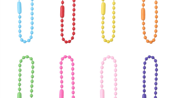 สายโซ่ลูกปัด สีสเปรย์ สําหรับทําพวงกุญแจ กระเป๋าเป้สะพายหลัง DIY
