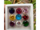 พลอย เพชรรัสเซีย DIAMOND นพเก้า มี 9 สี เกรด อย่างดี. รูปกลม 8 มิล. CZ 9 colored Stones (8mm)