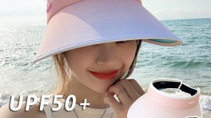 หมวกกันแดด ป้องกันรังสียูวี แบบพับได้ สามารถปรับได้ ไล่โทนสี แฟชั่นฤดูร้อน สําหรับผู้หญิง