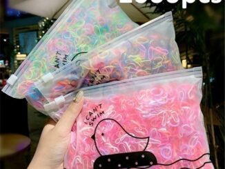 ยางรัดผมขนาดเล็กหลากสีสําหรับเด็กผู้หญิง 1000 ชิ้น / ถุง