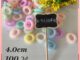 ถุง100วงยางเกลียววงเล็กสีหวานมุกเข้มขนาด4.5cmรห้ส9038410