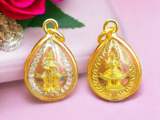 จี้ท้าวเวสสุวรรณ ล๊อกเก็ต ล้อมเพชร ชุบเศษทองแท้ ท้าวเวสสุวรรณ ท้าวกุเวร ท้าวไพสพ รุ่นแบ่งบูชา แก้ปีชง