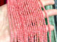 ปะการัง สีชมพู (Pink Coral) 3 mm ทรงกลม เส้นยาว