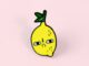 Cartoon Envious Lemon Enamel Pin Cute Unhappy Yellow Lemon Fruit Jewelry Badge Jeans Shirt Bag Brooches Pins for Friends