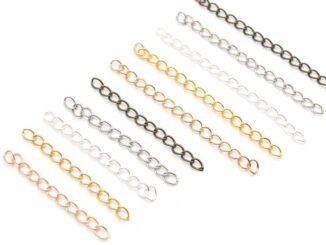 100 ชิ้น / ถุง สร้อยคอ สายโซ่ต่อขยาย เครื่องประดับ diy อุปกรณ์เสริม หางโซ่ เครื่องประดับ โซ่ต่อขยาย