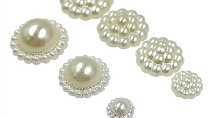 Abs เรซิ่นครึ่งวงกลมดอกไม้ไข่มุกงานฝีมือ DIY ด้านหลังแบนพอดีกิ๊บลูกปัดเครื่องประดับทํา