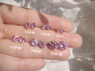 182-littlegirl gifts-Pink Rhinstone stud earrings s925