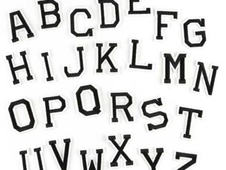 A-z แผ่นแพทช์สติกเกอร์ตัวอักษรภาษาอังกฤษ ตัวเลข และตัวเลข สีดํา สําหรับติดตกแต่งเสื้อผ้า 5*4 ซม.
