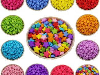 ลูกปัดอะคริลิครูปดาว 9 มม. 100 ชิ้นสําหรับทําเครื่องประดับ Diy