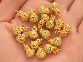จี้สร้อยคอ สร้อยข้อมือ ทองคํา น้ําเต้า สไตล์โบราณ diy